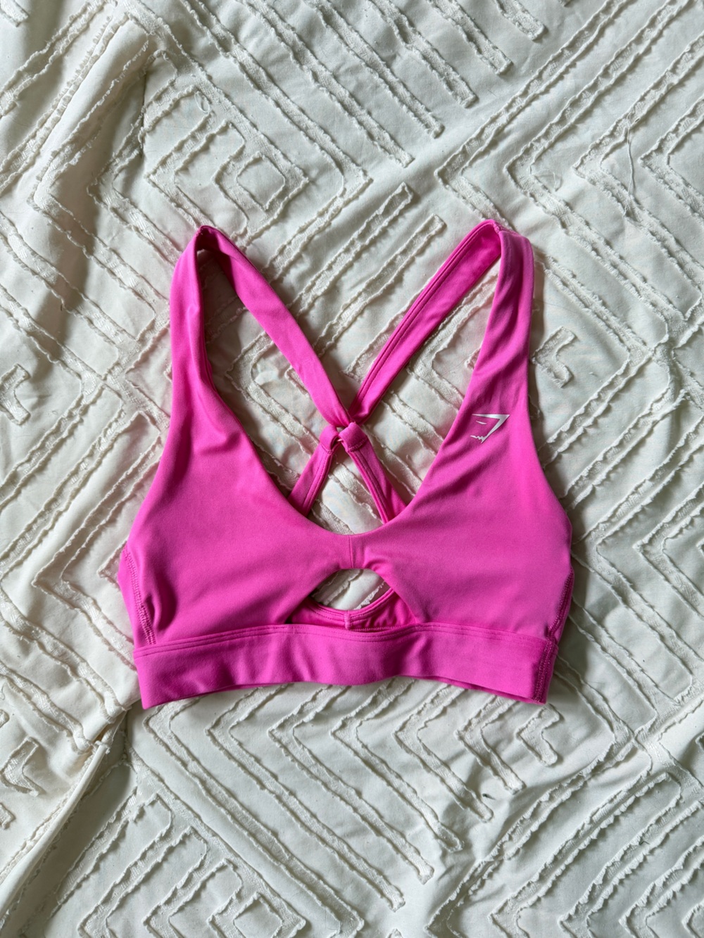 Gymshark Hot Pink Cutout Crossback Sports Bra